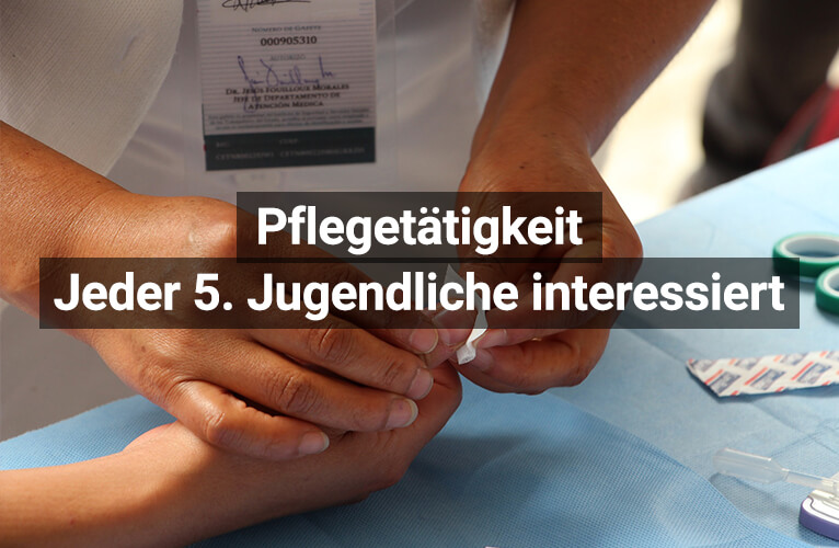 Jeder 5. Jugendliche ist an Pflegetätigkeit interessiert