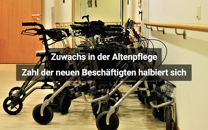 Zuwachs an Beschäftigten in der Altenpflege halbiert