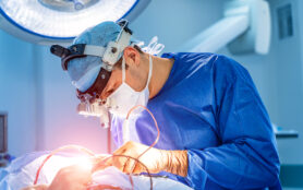 Surgeon,At,Work,In,Operating,Room.,Modern,Equipment,In,Operating