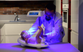 Newborn,Infant,Baby,Receiving,Phototherapy